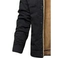thumbnail image 5 of Men's casual heavyweight cotton-polyester jacket with buckle closure, multiple pockets and bull head logo - solid color autumn and winter coat, 5 of 5