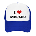 thumbnail image 2 of I Heart Avocado Love Food Funny Trucker Hat Mesh Cap Unisex Blue, 2 of 5