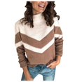 thumbnail image 3 of Vedolay Sweaters for Women Trendy Womens 2023 Fall Casual Sweaters Batwing Long Sleeve Crew Neck Knit Pullover Tops,Beige S, 3 of 4
