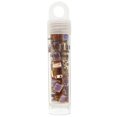 thumbnail image 3 of Miyuki TILA 5mm 2-Hole Square Glass Beads TL-257 Transparent Dark Amber AB 5.2 Grams, 3 of 3