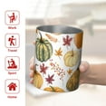 thumbnail image 4 of 12oz Coffee Tumblers Fall Pumpkins Leaves Pattern Stainless Steel Vacuum Insulated Travel Tumbler Coffee Cups Mug with Lid and Straw with Cleaning Brush for Cold & Hot Drinks, 4 of 4