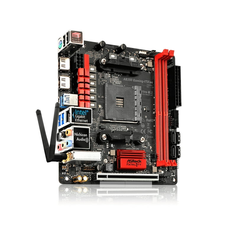 ASRock Mini-ITX ゲーミングマザー FATAL1TY AB350 Open Box: ASRock Fatal1ty AB350 Gaming-ITX/ac AM4 Mini ITX