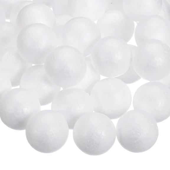 Uxcell 80 Pcs White Craft Foam Balls 0.5 Inch Smooth Polystyrene Foam Balls for Crafts Christmas Wedding Party Decorations DIY Household Project