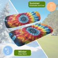 thumbnail image 5 of HUIACONG Colorful Tie-Dye Patterns Sweat Absorption Golf Cart Seat Covers 2 Piece for Most 2 Seater Golf Carts Club Car, Machine Washable Fit for Summer Sports Golf Cart Seat Protector, 5 of 7