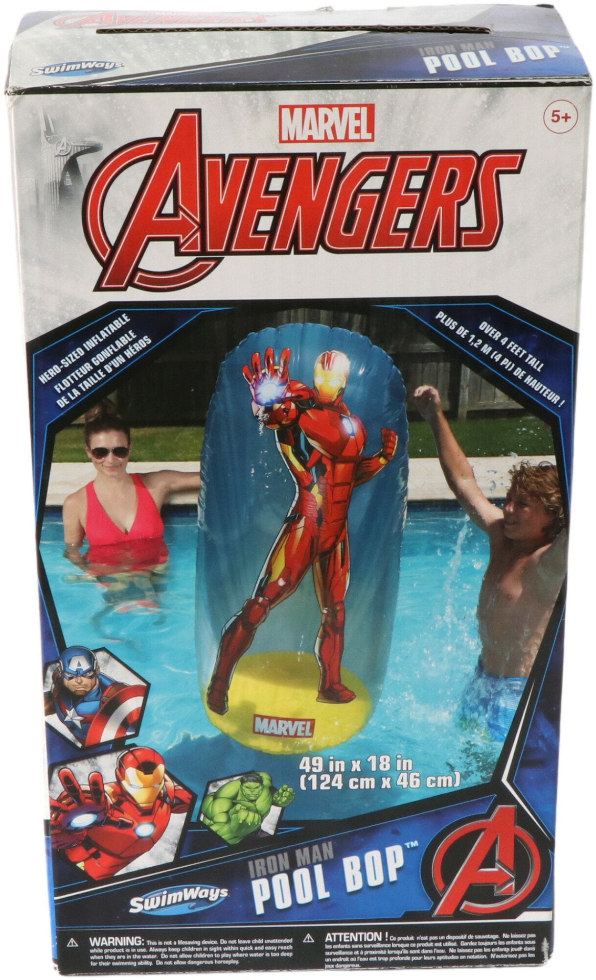 Brand New Marvel Avengers Inflatable Set of Pool Arm Floats w/ Repair Kit 