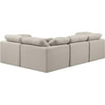 thumbnail image 5 of Meridian Furniture Indulge 123.5" Fabric L-Shaped Modular Sectional in Beige, 5 of 10