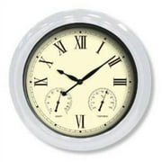 Poolmaster 52557 18" Clock/ Thermometer/Hygrometer - White