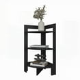 thumbnail image 3 of Black Gisela Corner Shelf Featuring Three 15.2" x 15.2" Shelves, 3 of 7