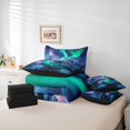 thumbnail image 6 of Manfei Teens Adults Arctic Aurora Bedding Comforter Set 7 Pieces,Nature Scenery Full Bedding Set Lightweight,Abstract Gradient Fitted Sheet Flat Sheet,Luxury Bedroom Decor,Reversible, 6 of 8