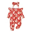 thumbnail image 2 of Bellafa My 1st Christmas Newborn Outfit Baby Girl Long Sleeve Xmas Romper One-Piece Soft Jumpsuit Baby Girl Coming Home Outfit, 2 of 9