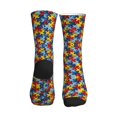 thumbnail image 2 of Unisex Autism Awareness Puzzle Piece Novelty Ankle Socks Colorful ComfortSoft Lightweight Sports Athletic Socks, 2 of 7