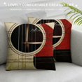 thumbnail image 3 of Fenyluxe Home Decorative Throw Pillow Covers Retro Guitar Music Musical Instrument Strings Pattern Cushion Case Pillowcase 22x22in, 3 of 5