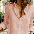 thumbnail image 4 of Weardear Womens Button Down Long Sleeve Shirts Roll up Sleeve Blouses Casual V Neck Tunic Tops, 4 of 7