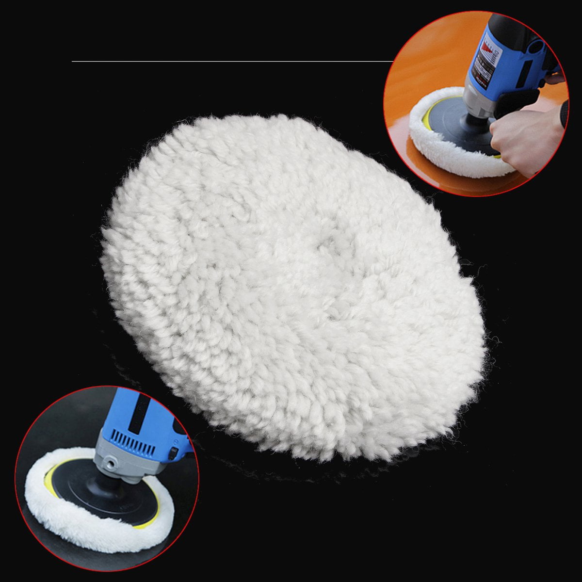 110pcs 5" Wool Polishers Polishing Buffing Wool Pad Car Glass Cleaning