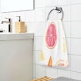 thumbnail image 3 of Yayeee 100% Cotton Hand Towels for Bathroom 16" x 28" Soft Absorbent Kitchen Towel, White Grapefruit Slices, 3 of 7