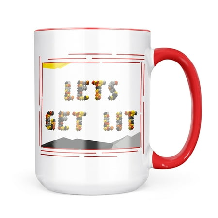 

Neonblond Lets Get Lit Color Geometric shapes Mug gift for Coffee Tea lovers