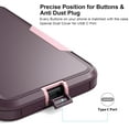 thumbnail image 5 of for Samsung Galaxy A54 5G Case,[10 FT Military Grade Drop Protection] [Screen Protector] Shockproof Protective Cover for Galaxy A54 5G (WineRed Pink), 5 of 14