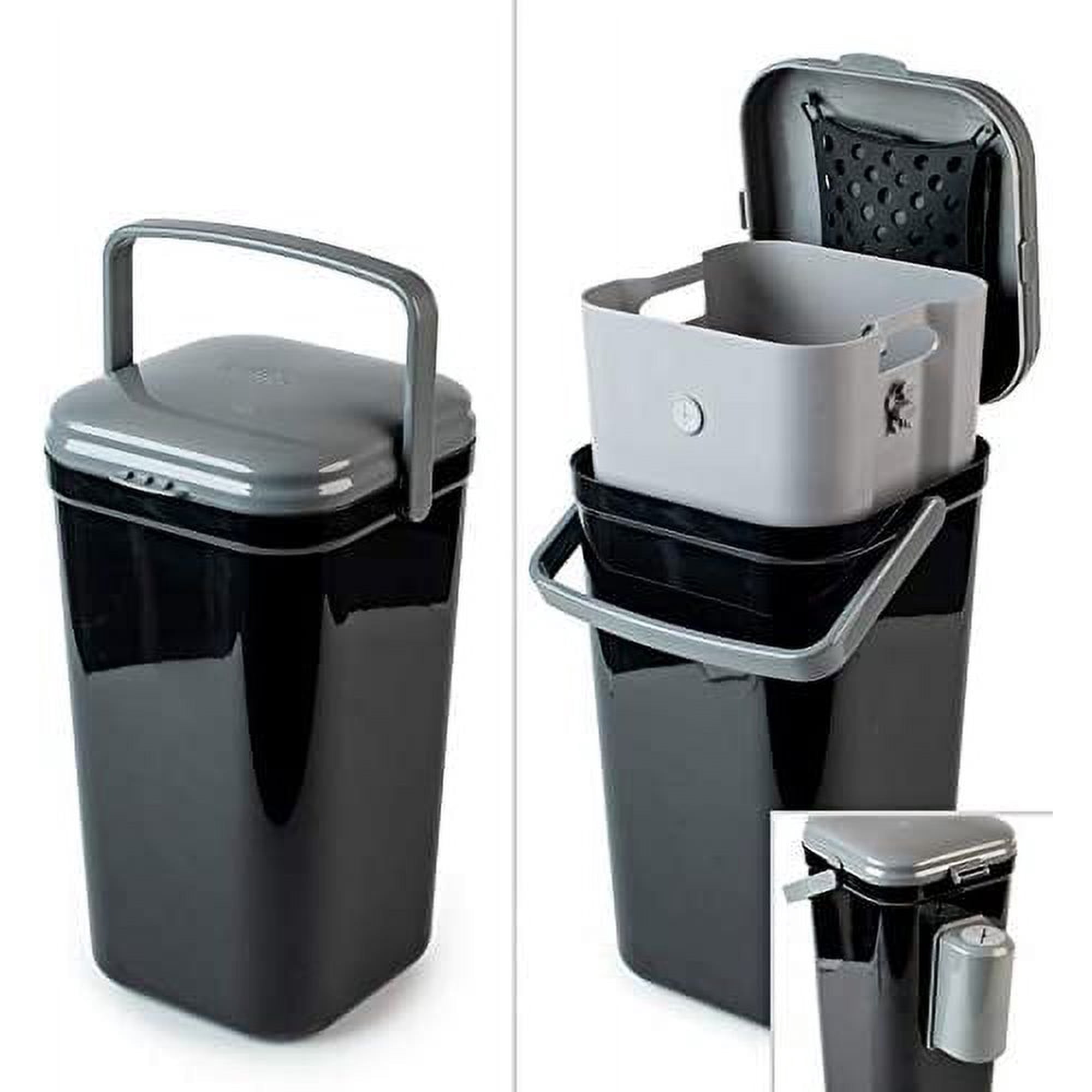 PetFusion Portable Outdoor Pet Waste Disposal. Innovative Dog Waste Station with Locking Handle, Universal Dog Poop Bag Holder, Complimentary Deodorizer & 5 Waste Bags Incl.