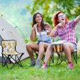 thumbnail image 6 of WOBOGO Cute Yellow Chick Pattern Camping Chair Convenient Four Corner Backrest Folding Stool Can Hold Up to 220lbs, 6 of 8