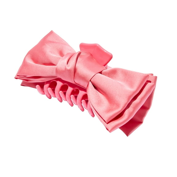 Claire's Tween Girls Baby Pink Silky Bow Claw Clip, Large