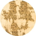 thumbnail image 1 of Ahgly Company Indoor Round Abstract Brown Modern Area Rugs, 8' Round, 1 of 4