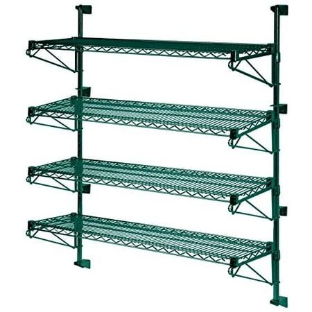 

18 Deep x 48 Wide x 54 High Adjustable 4 Tier Freezer Wall Mount Shelving Kit