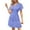 Blue, variant on Womens Summer Dress Under $10 Short Sleeve Summer Fashion Smocked Waist Tiered Dress V Neck Lace Eyelet Mini Dresses Light Blue XXL