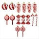 thumbnail image 1 of 15 Piezas de Adornos Navideños con Temática de Dulces, Juego de Adornos Navideños de Dulces, Decoraciones para Árboles de Navidad Festivos para el Hogar, B, 1 of 6