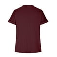 thumbnail image 7 of Short Sleeve V Neck T Shirts Womens Summer Business Casual Dressy Tops Button Loose Basic Tee Beach Lightweight Soft Shirts for Women, 7 of 7
