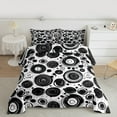 thumbnail image 2 of Manfei Modern Geometric Aesthetic Full Size Comforter Sets,Graffiti Spiral Circle Bedding Comforter Set,White Black Bedding Sets For Children,Microfiber Bedroom Decor Reversible,3-Piece, 2 of 8