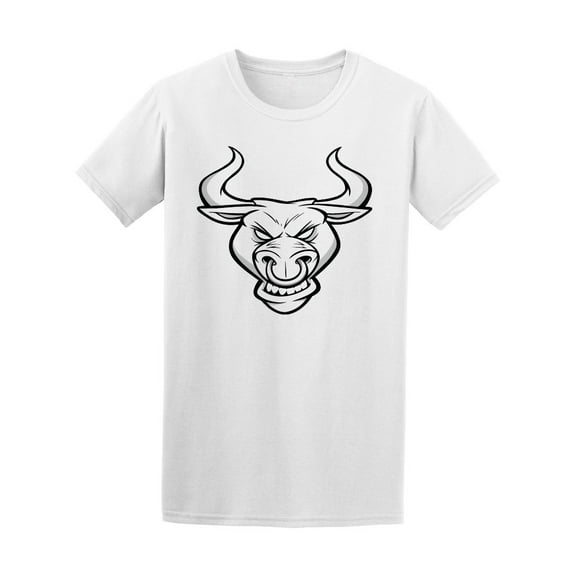 Angry Bull Mascot Cartoon Tee Men's -Image by Shutterstock