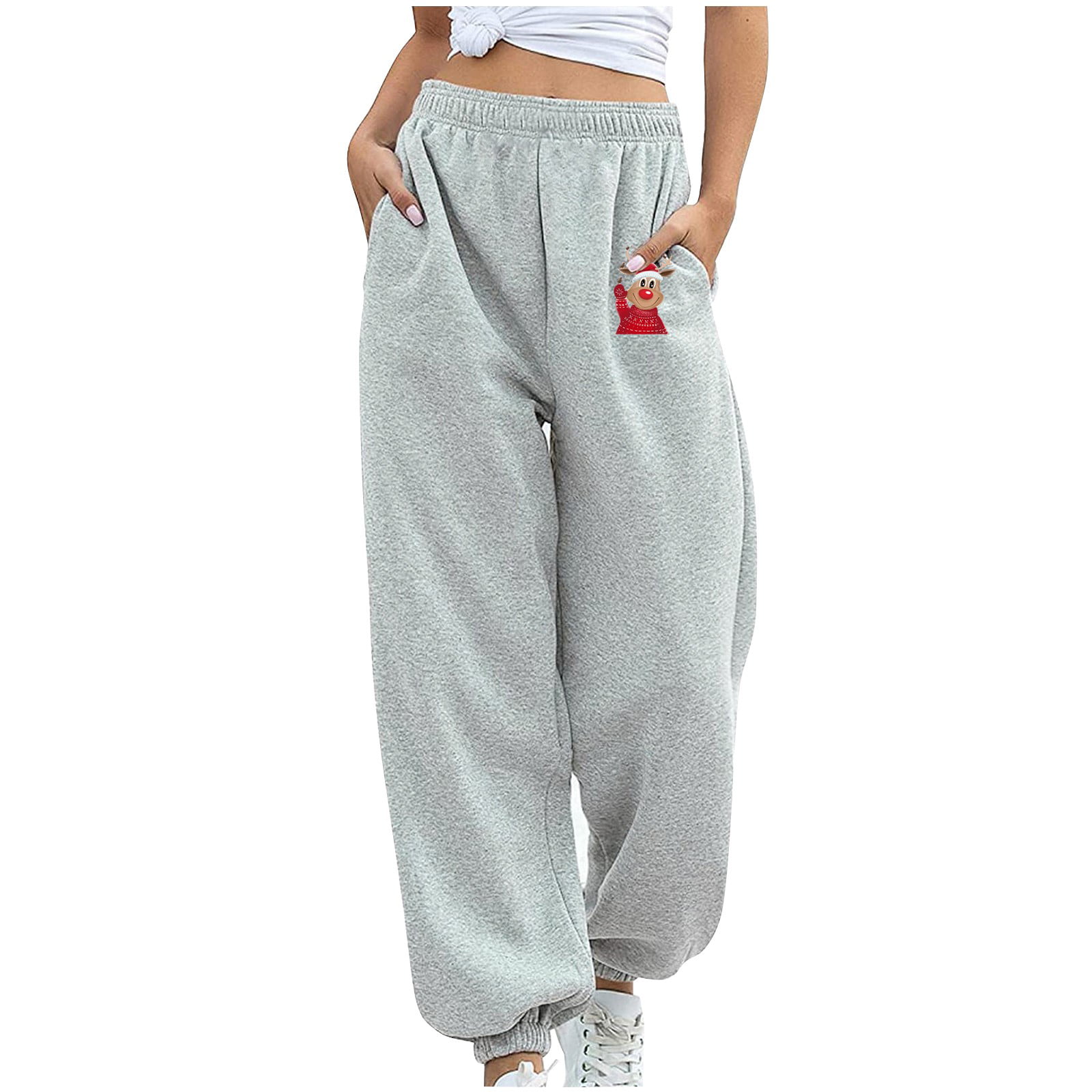 PEASKJP Sweat Pants,Women's Ease Into Comfort Everyday Chic Straight Pant  w/Tummy Control - Walmart.com