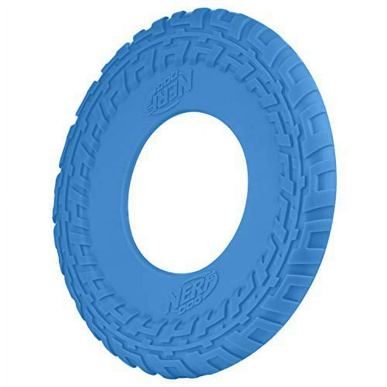 Nerf Dog 10in Tire Flyer Blue Dog Toy