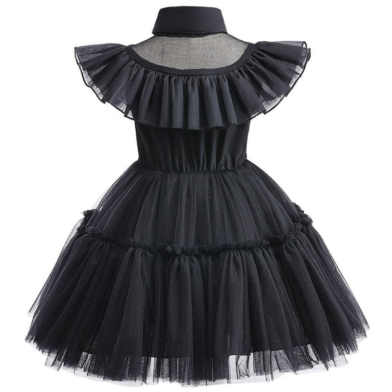 wednesday adams party dress Wednesday Addams Black Dancing Dress Adults  Wren Amber Clothing