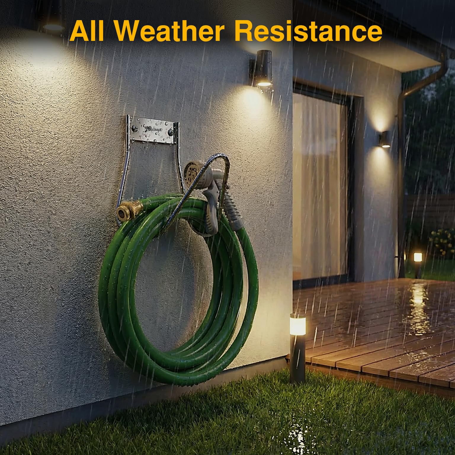 Garden Hose Holder Stainless Steel Small Wall Mount Hook  Ideal For Water Air Hydraulic Ropes Extension Cords Heavy Duty & Rust Proof Size:6.3x7x6.3 Set Of 1