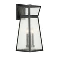 thumbnail image 4 of Matte Black Three Light Outdoor Wall Lantern from the Millford Collection, 4 of 5
