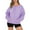 Purple, variant on pstuiky Sweatshirt for Women, Women Solid Color Round Neck Long Sleeve Sweatshirt Classic Fit Stylish Plus Size Sports Hoodie Girls Sweatshirts for Girl Beige L