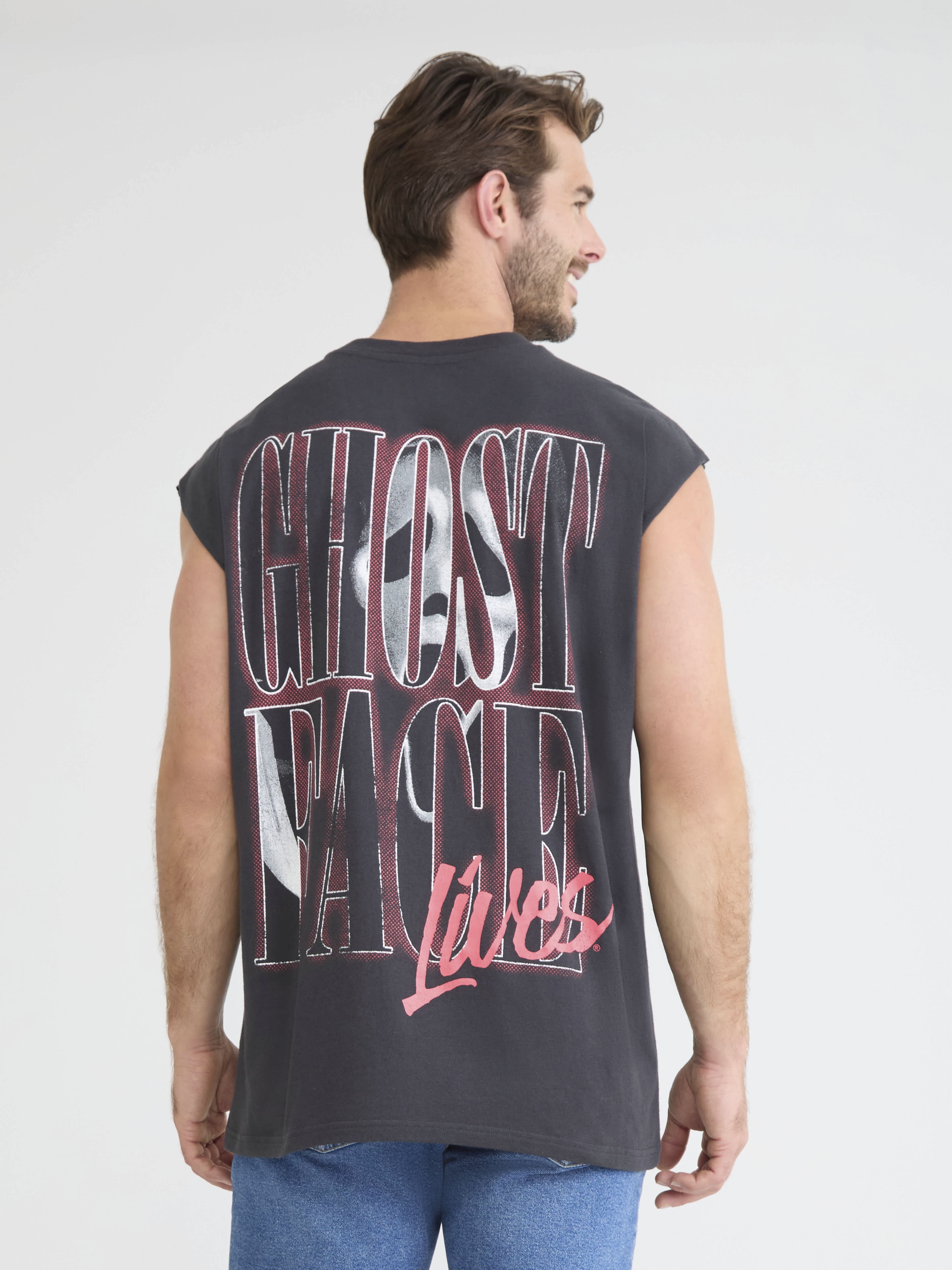 Ghostface Men's and Big Men's Graphic Print Muscle Tank Top, Sizes XS-5XL