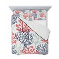 thumbnail image 7 of Quilts Twin-XL Size Bedding Set, Red Navy Blue Coral Coastal Lightweight Quilted Comforter, Summer Beach Seaside Nautical Soft Bedspread Coverlet with Pillow Covers for All Season, 68" x 98", 7 of 7