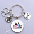 thumbnail image 4 of Family Key Chain Super Mom and Dad, Boys and Girls Mother's Day Father's Day Gift Key Chain Glass Cabochon Key Chain, 4 of 6