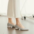 thumbnail image 5 of DREAM PAIRS Women's Chunky Heels Closed Toe Low Block Work Shoes Pointed Toe Dress Comfortable Wedding Pumps, 5 of 7