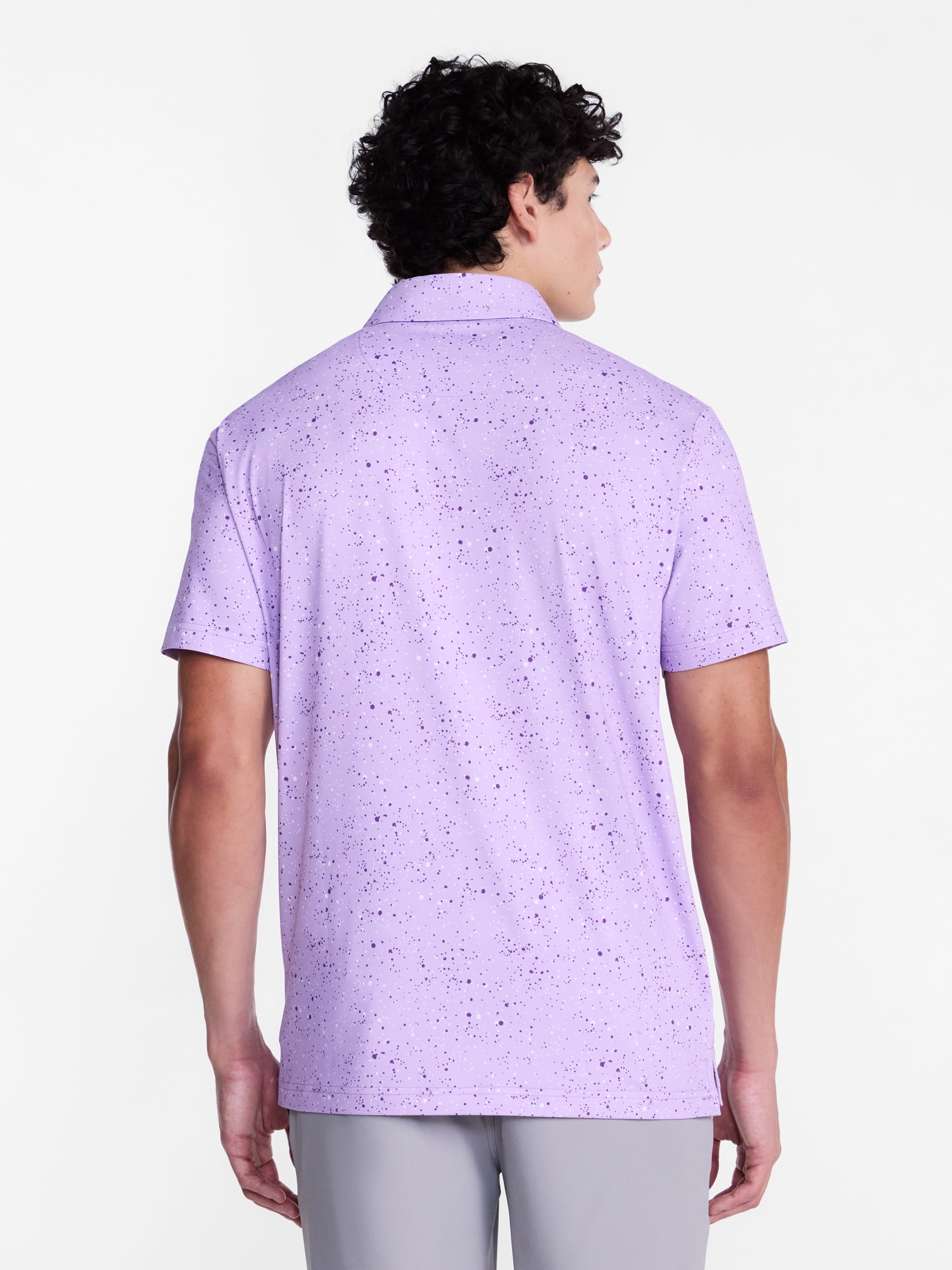Birdie Bound Splatter Print Golf Polo Shirt, Men's Sizes XS-4XLT