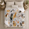 thumbnail image 5 of Adorable Dog Breed Pattern Hearts Paw Prints, Playful Pet Portrait Pattern, Warm Flannel Blanket for Living Room and Reading Nook, Dog Lovers Friendship Gift, Pet Lover Home Decor, 5 of 9