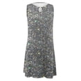 thumbnail image 4 of TAGOLD Womens Summer Dress Clearance,Plus Size Casual Dress for Womens,Fashion Women Casual Sexy Round Neck Printing Dresses Summer Sleeveless Pullover Dress Silver XL, 4 of 5