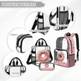thumbnail image 3 of Kuiaobaty Donuts Print Clear Backpack Set for Girls Strawberry Print Backpack and Lunch Bag Set with Bottler Holder See Through PVC Bookbag and Pencil Case for School, 3 of 5