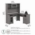 thumbnail image 2 of Bush Furniture Cabot 60W L Shaped Computer Desk with Hutch in Ash Gray, 2 of 5