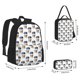 thumbnail image 2 of Easygdp Coffee To Go Pattern Mochila para Niños y Niñas con Set de Caja de Almuerzo y Estuche para Lápices 3 en 1, Mochila Escolar Estampada para Adolescentes, 2 of 7