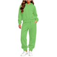 thumbnail image 3 of VIPOIN Kids Full Zip Up Fleece Hoodie and Jogger Pants Set, Cozy Solid Color Tracksuit for Daily Wear, 3 of 7