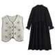 thumbnail image 4 of Boho Women Crochet Knit Vest Waistcoat Floral Pattern Sleeveless V-Neck Cardigan, 4 of 5
