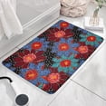 thumbnail image 3 of Pioneer Flower Floral Print Flannel Non Slip Door Rugs,Washable Door Mats Indoor,Decorative Door Mats,Dirt-Resistant and Absorbent Doormat for Entrance,Bedroom,Kitchen,Bathroom,23.5"x16", 3 of 5